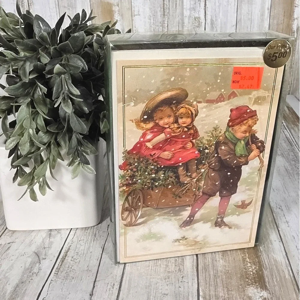 Party America Vintage Victorian Style Boxed Holiday Cards 18 Count New Year